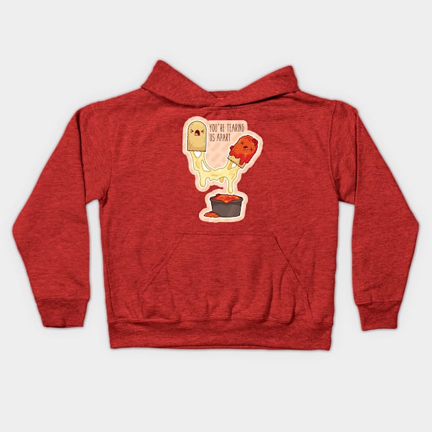 You're tearing us apart!! Kids Hoodie by Sam Potter Design